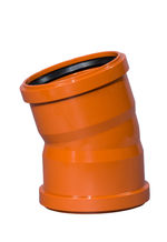 Codo hembra-hembra PVC con junta elástica Ostendorf/Crearplast-Sistema KG, DN/OD 110 15°